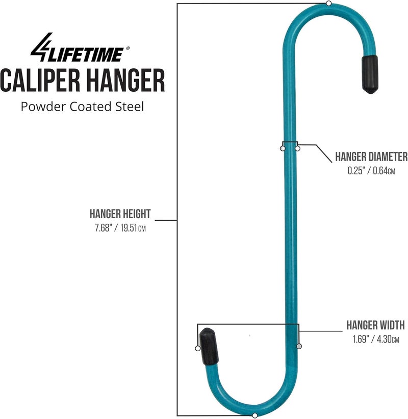 4LIFETIMELINES Brake Caliper Hanger Hooks, Durable Steel, Blue Powder Coated with Rubber Tips, for Automotive Work on Brake Axle and Suspesion Systems - 8 Pack - Image 2